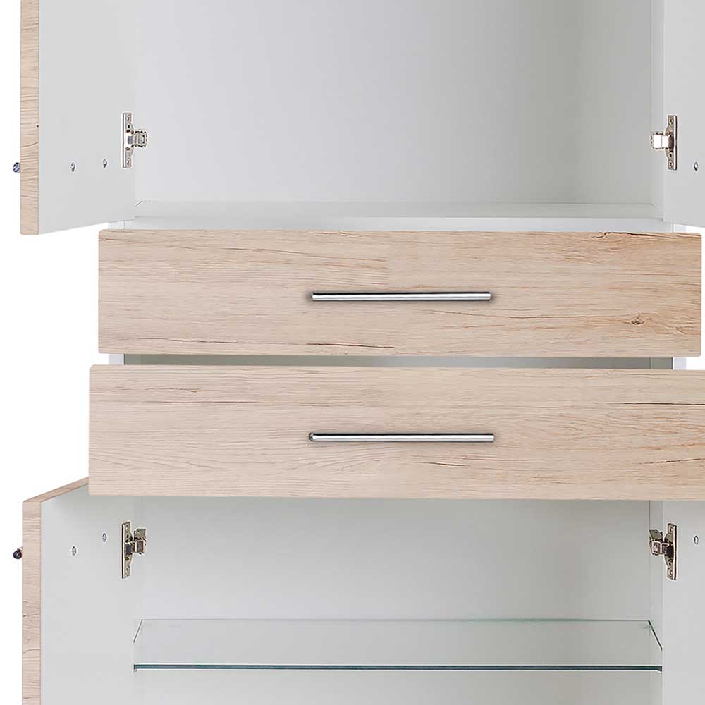 Badezimmerhochschrank Play in Eiche Bianco Touchwood 179 cm hoch