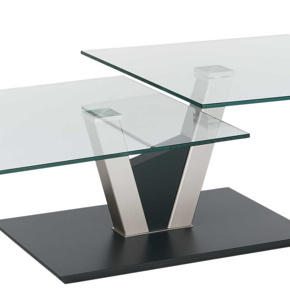 Sofatisch Apolon mit schwenkbarer Glasplatte in modernem Design