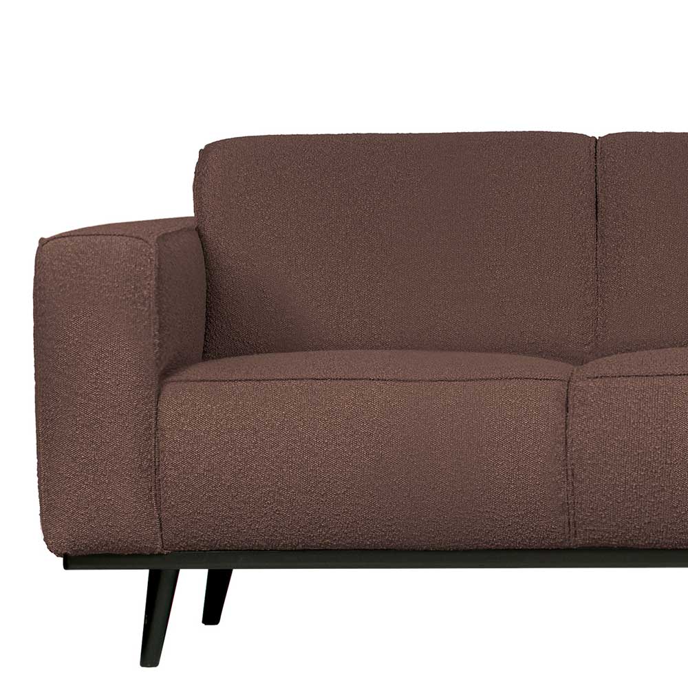 3er Sofa Travur in Dunkelbraun mit Armlehnen