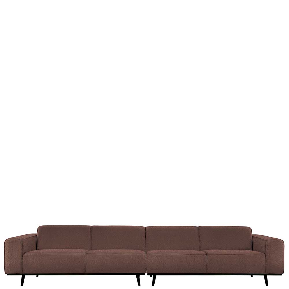 3er Sofa Travur in Dunkelbraun mit Armlehnen