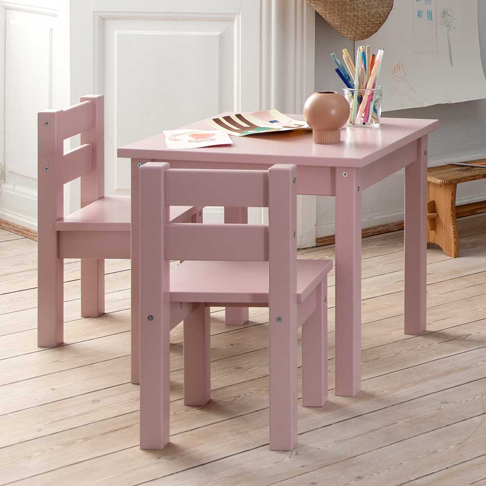 Kleiner Tisch Mina in Rosa - quadratische Form