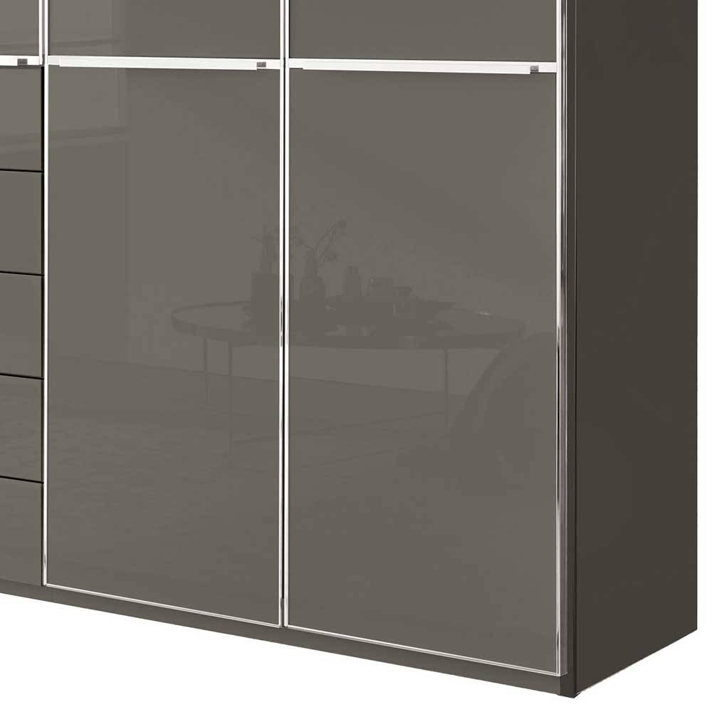 Drehtürschrank Boplaroma Front glasbeschichtet in Braun