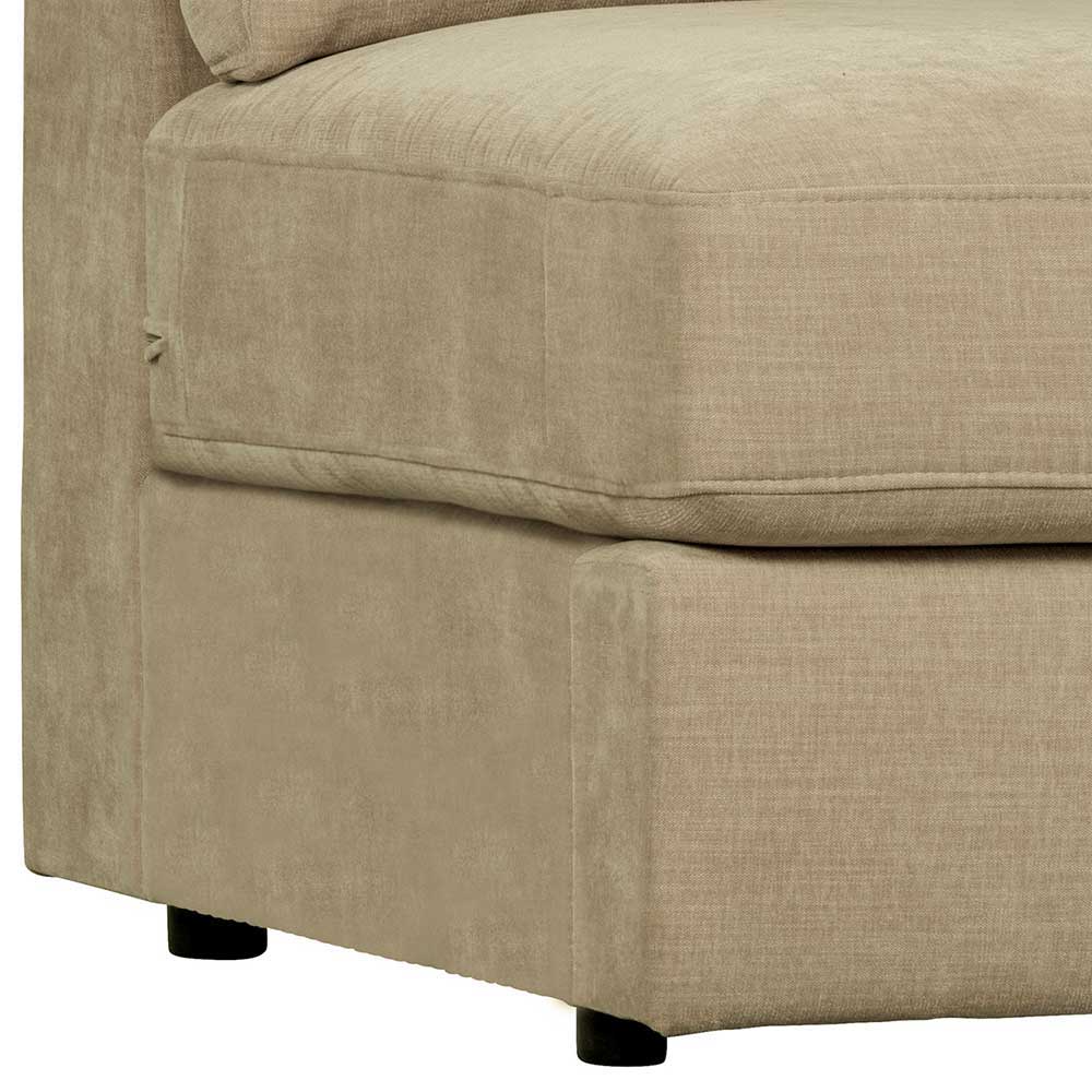 Dreisitzer Modulsofa Pilamonia in Beige mit 44 cm Sitzhöhe