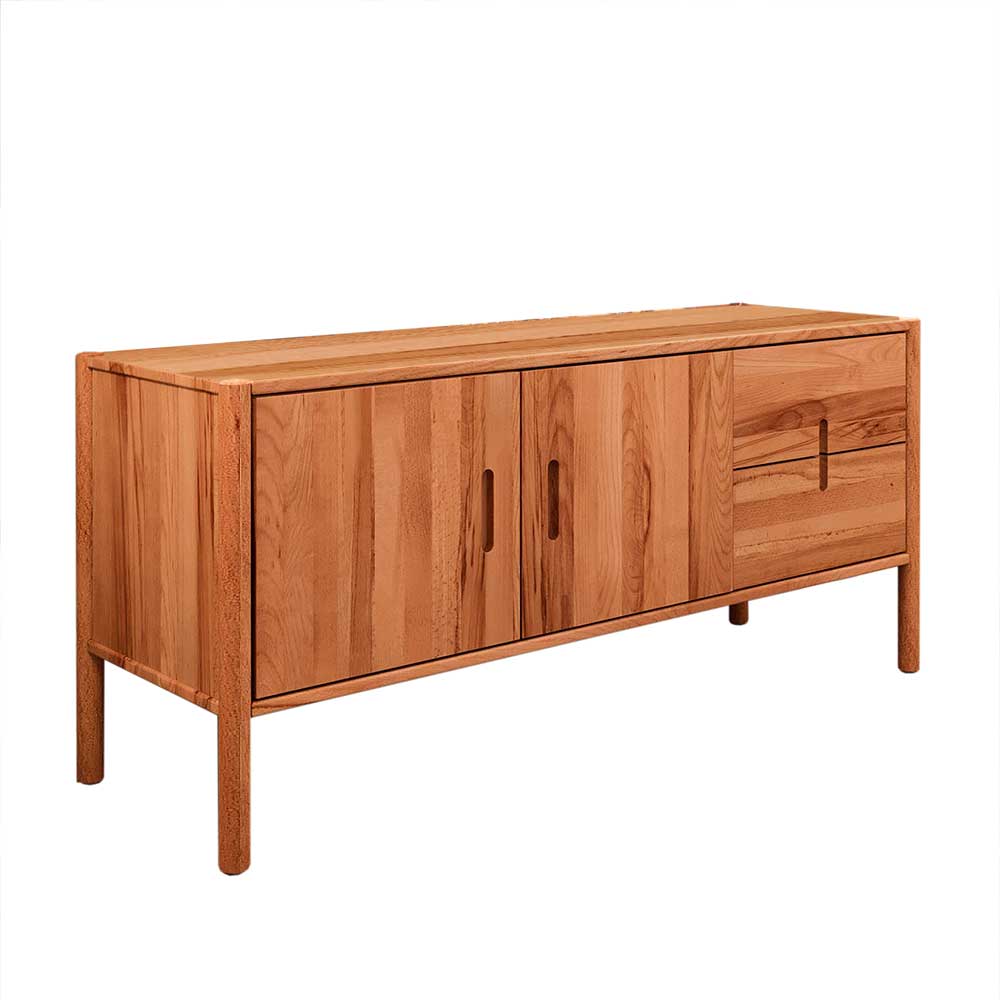 Wildbuche Sideboard Artjes mit zwei Schubladen und Massivholztüren