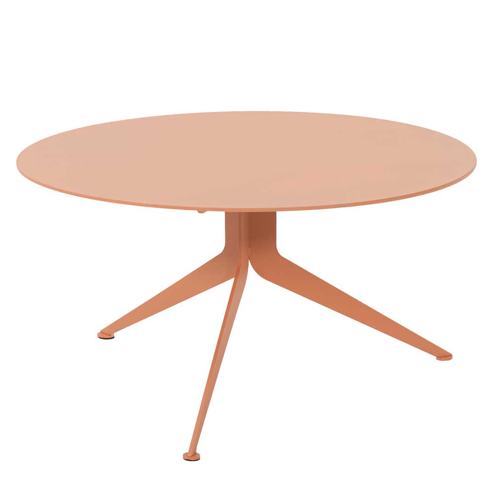 Couchtisch Camana mit runder Tischplatte in Terracotta