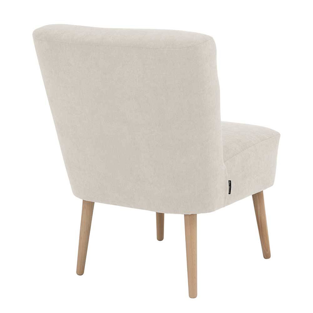 Polstersessel Ramoro in Beige mit Vierfußgestell aus Holz