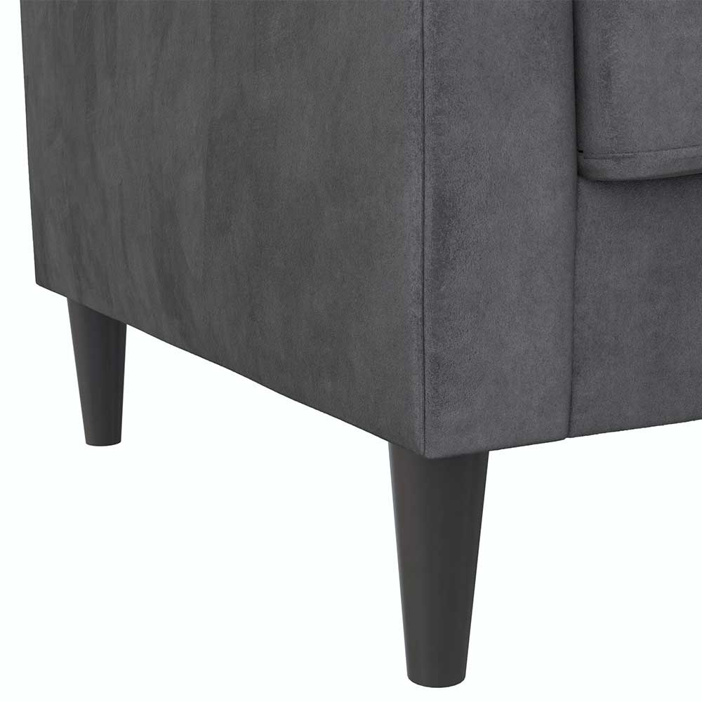 Dunkelgraues Wohnzimmer Sofa Contreros in modernem Design 188 cm breit