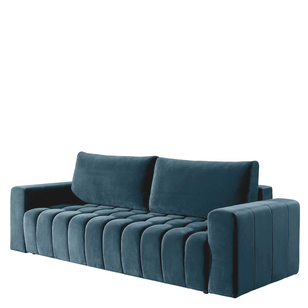 Sofa Nada aus Samt im Retrostil