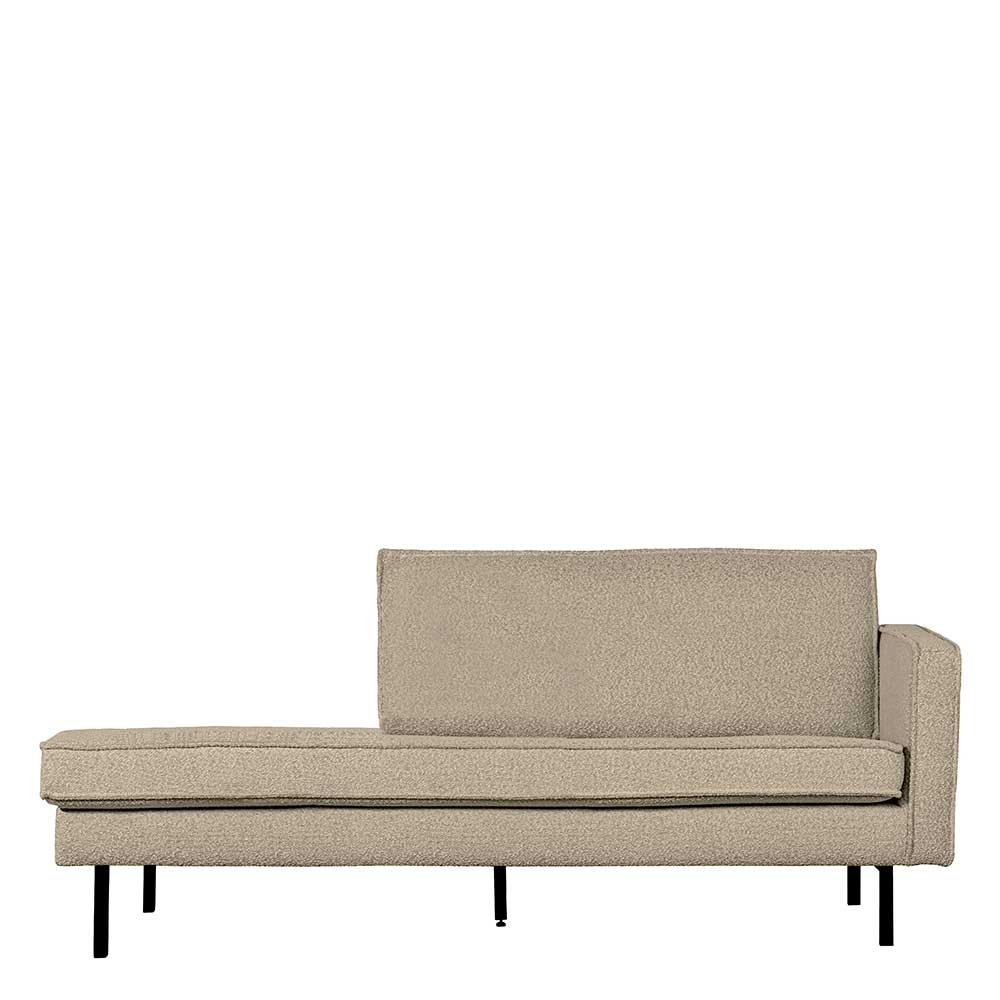 Daybed Retro Stil Catanias in Beige Boucle mit Fußgestell aus Metall