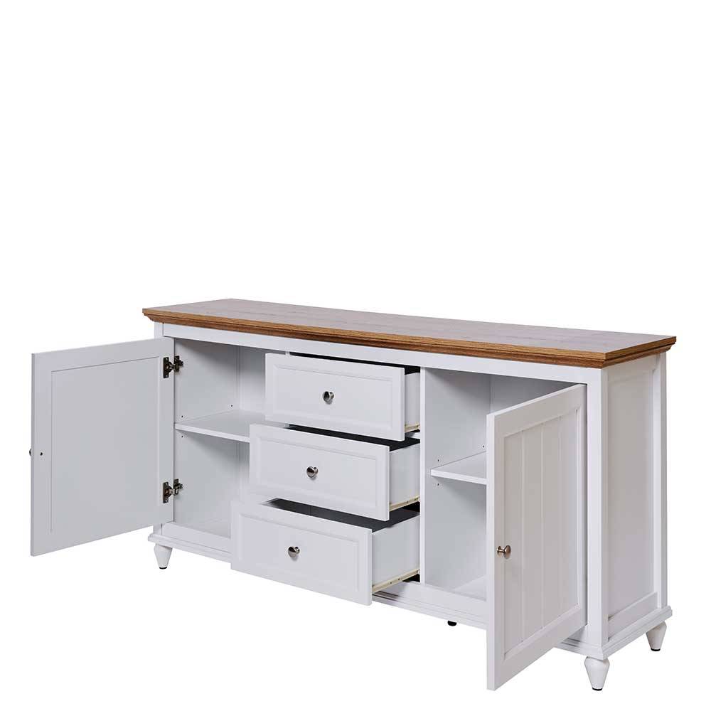 Sideboard Ossana mit drei Schubladen im Landhausstil