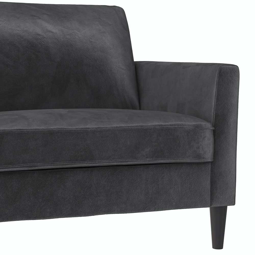 Dunkelgraues Wohnzimmer Sofa Contreros in modernem Design 188 cm breit