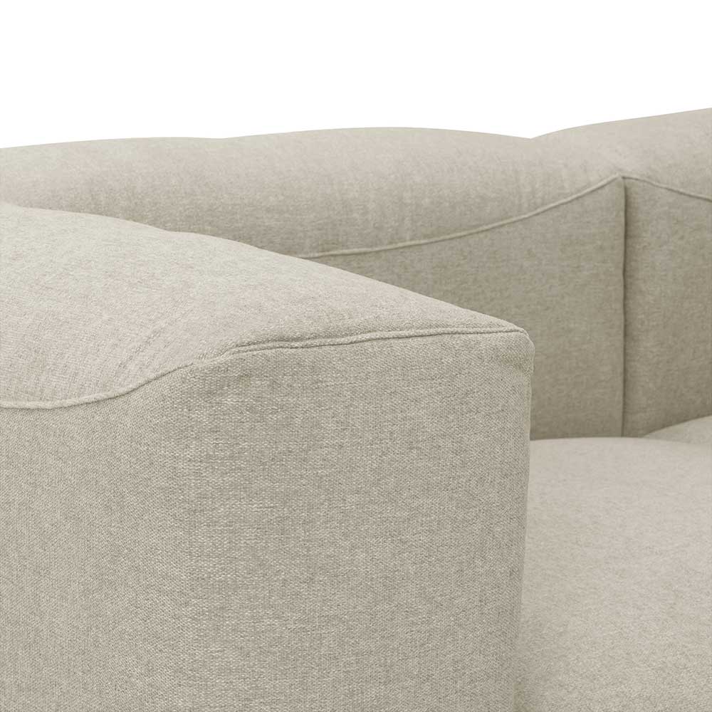 Modulsofa Pescara in Cremefarben 275 cm breit (dreiteilig)