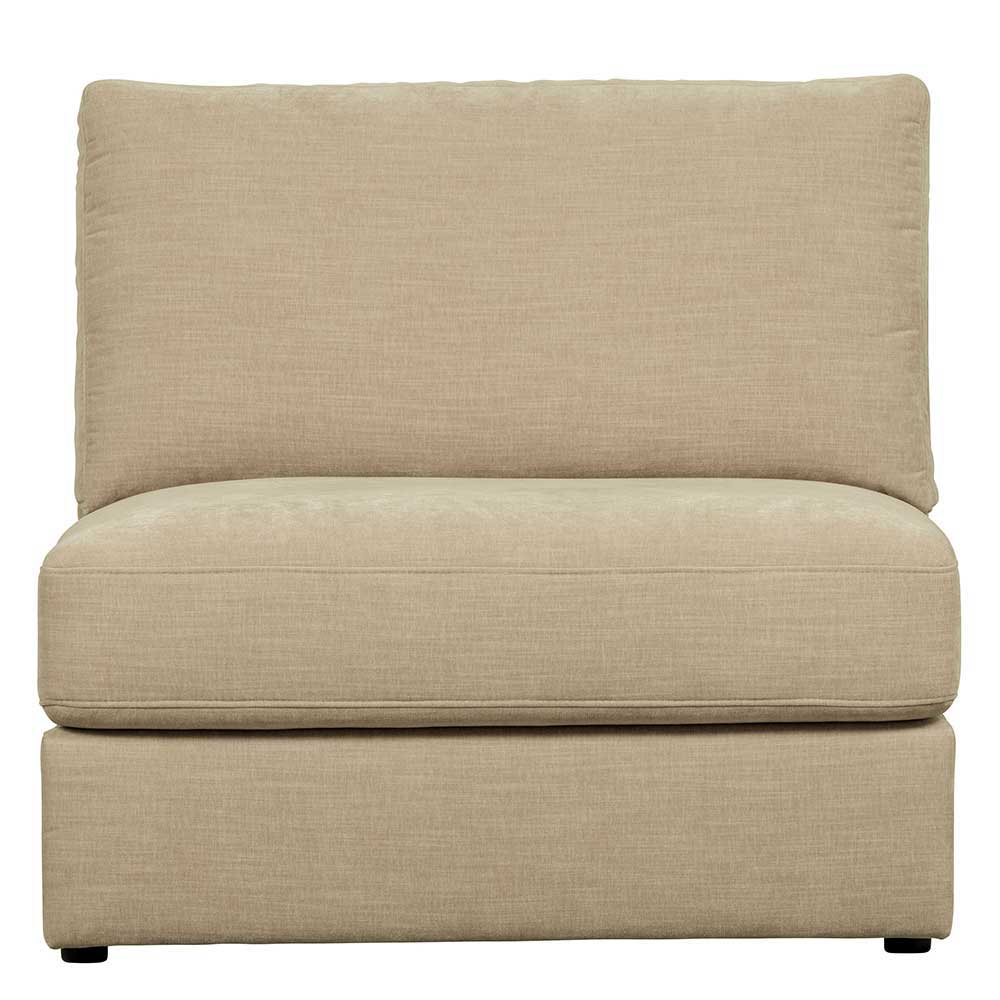 Dreisitzer Modulsofa Pilamonia in Beige mit 44 cm Sitzhöhe