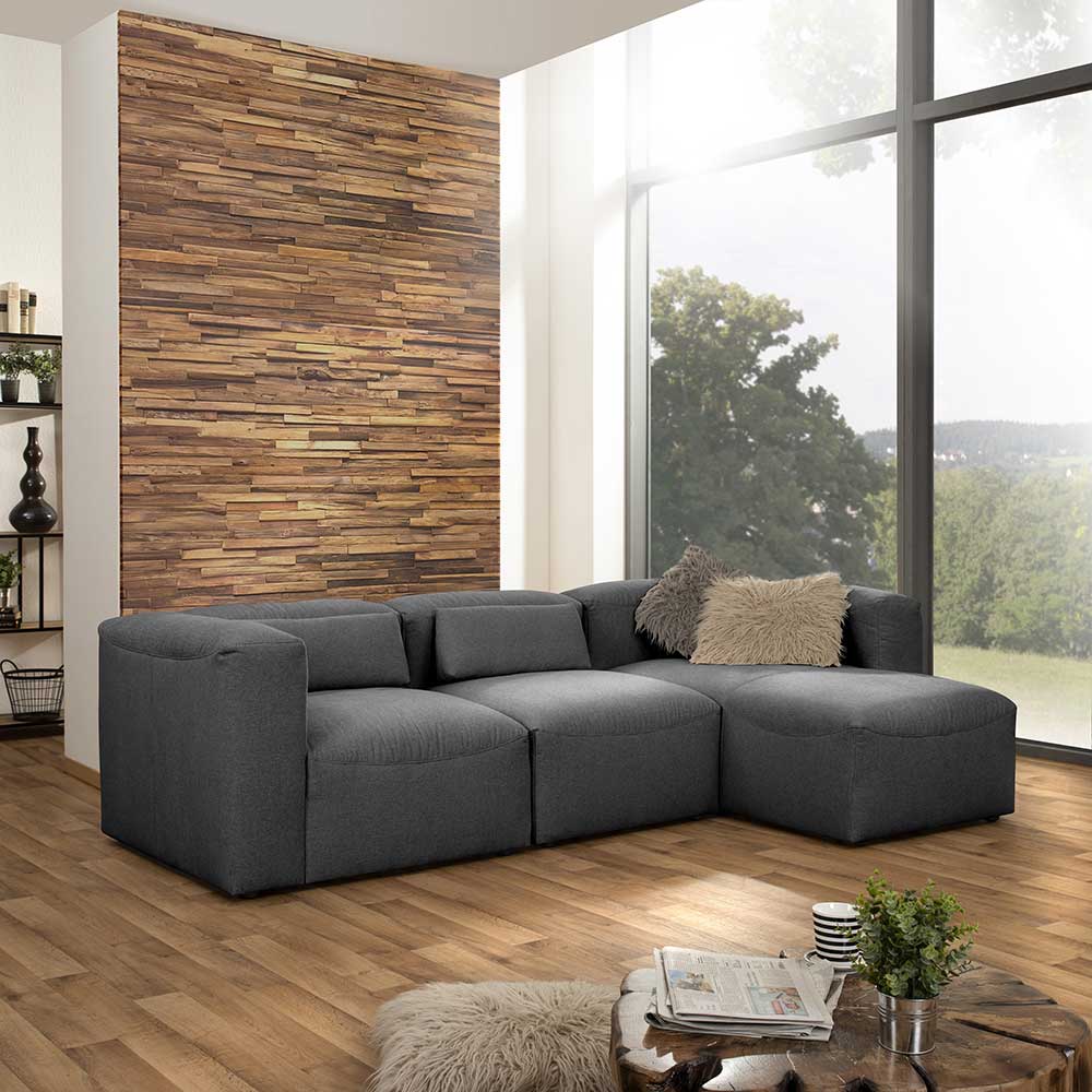 Modulsofa Felictia in Anthrazit Made in Germany (dreiteilig)