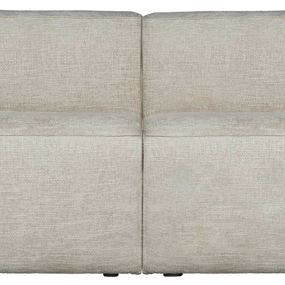 Modernes Sofa Lecce in Beige mit Melange Stoffbezug