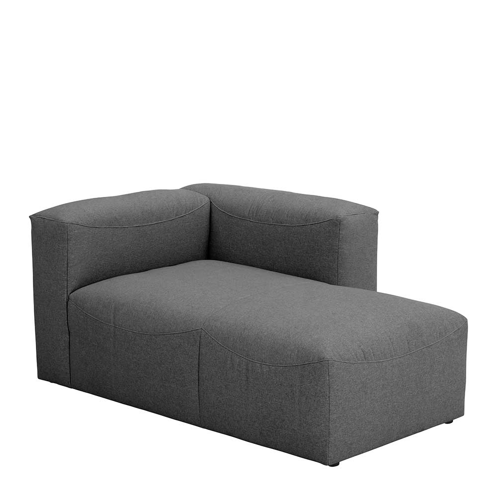 Couch Modul Recamiere Felictia in Anthrazit 160 cm tief