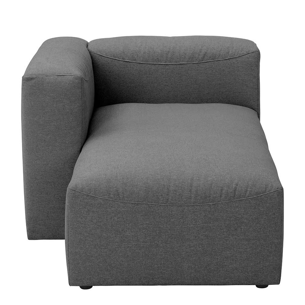 Couch Modul Recamiere Felictia in Anthrazit 160 cm tief