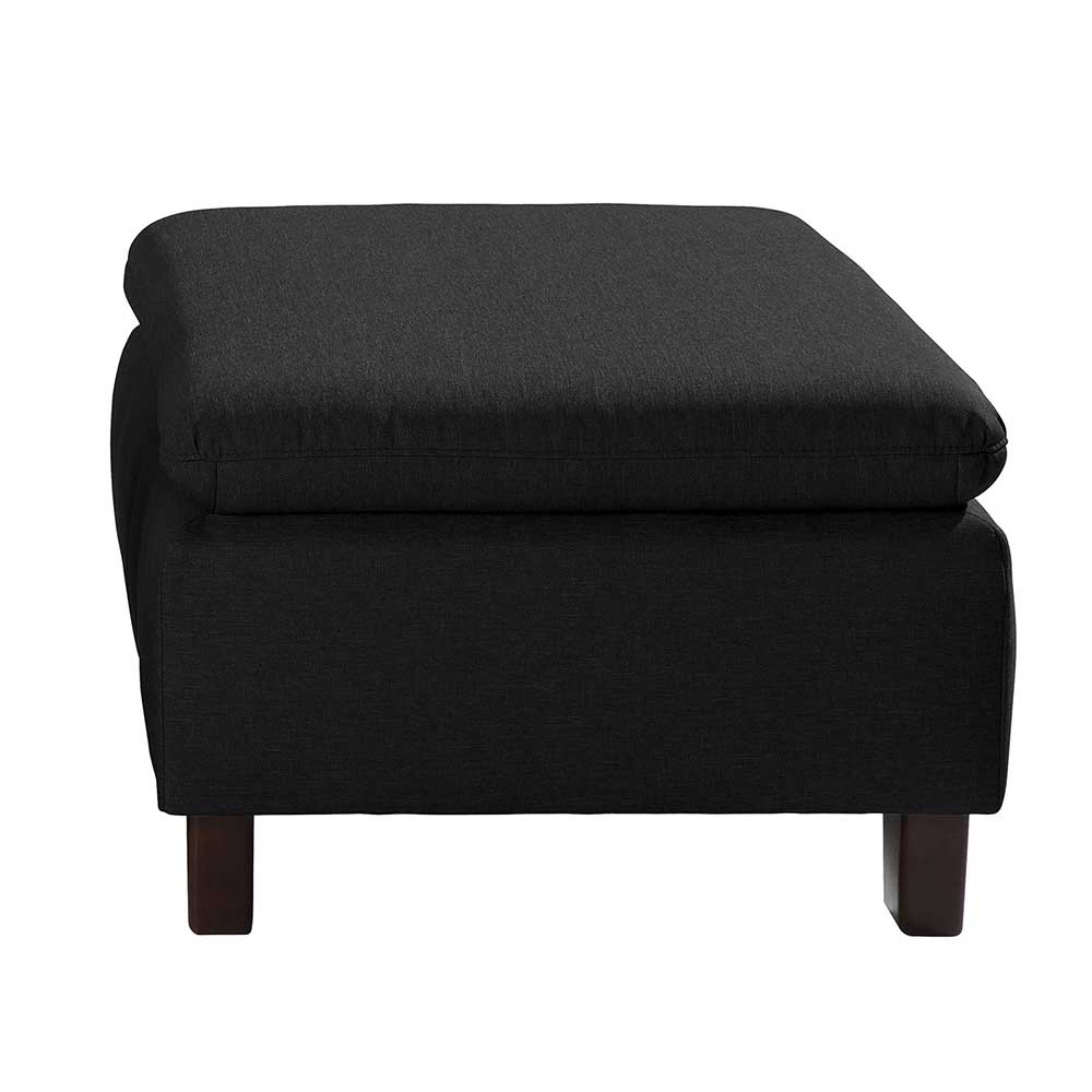 Wohnzimmer Sessel Fernandez in Schwarz aus Flachgewebe