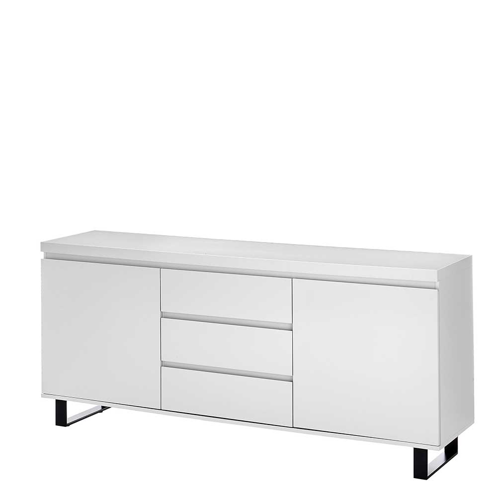 Sideboard Meho mit drei Schubladen in Weiß