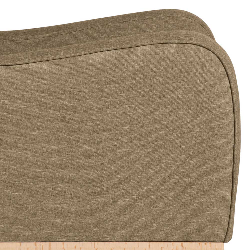 Lesesessel Infermo in Beige und Buchefarben optional mit Hocker