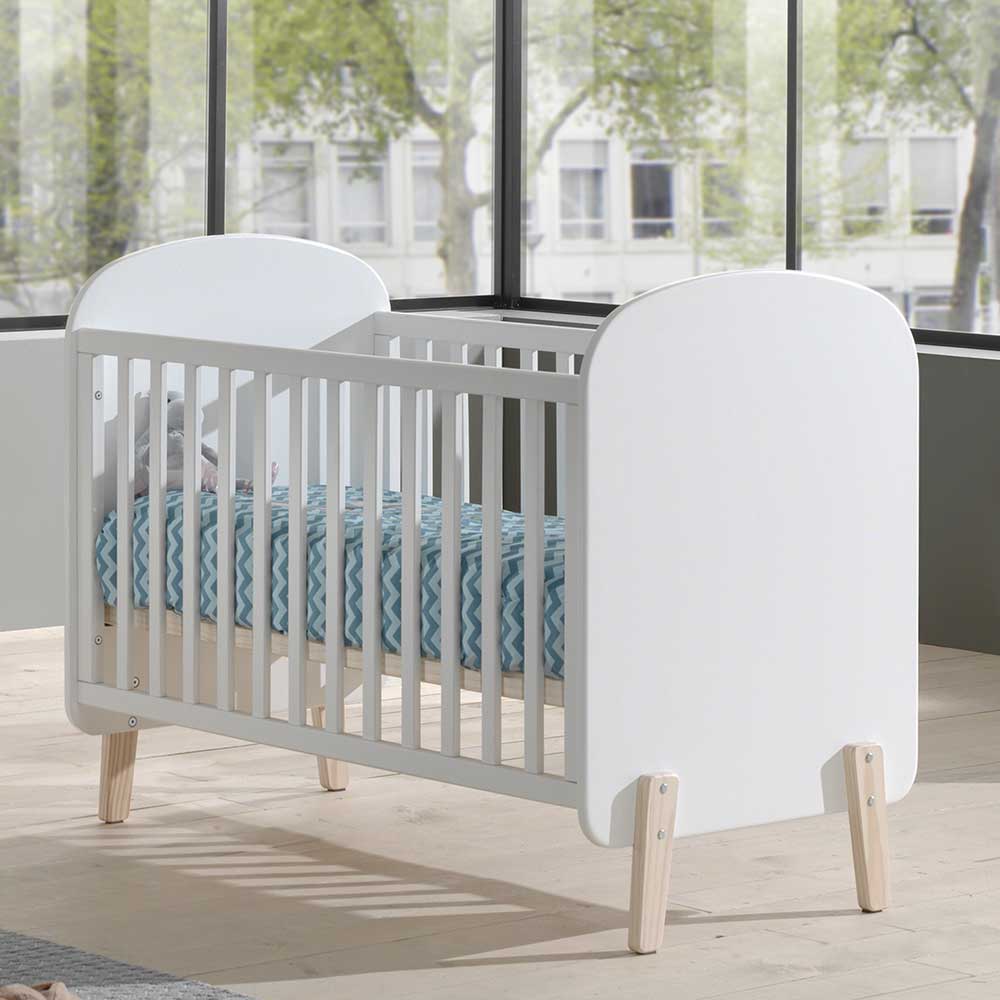 Modernes Babyzimmer Set Iliana in Weiß lackiert (vierteilig)