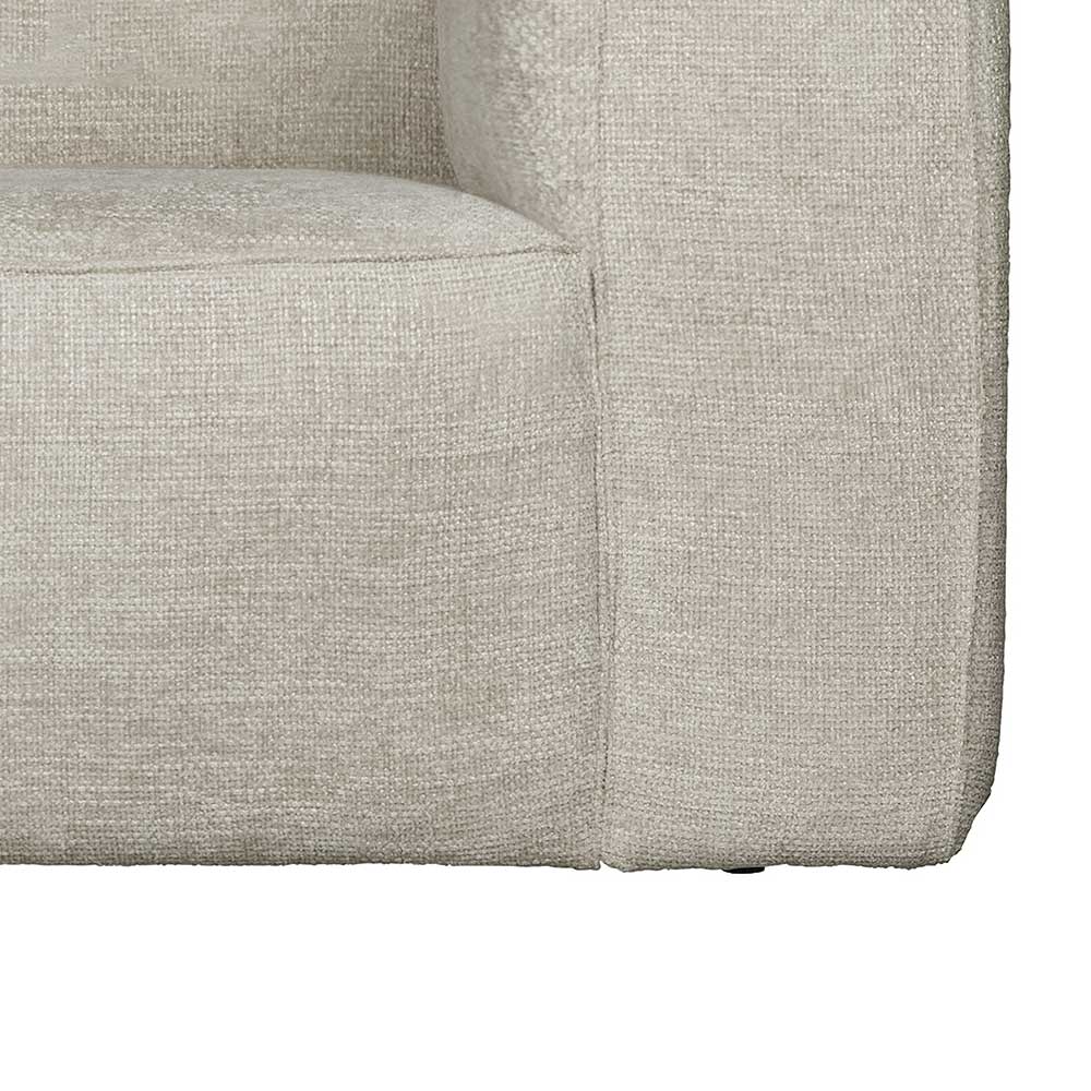 Modernes Sofa Lecce in Beige mit Melange Stoffbezug