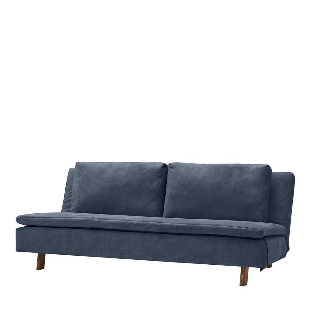 Ausklappbares Sofa Danuara in Dunkelblau 45 cm Sitzhöhe