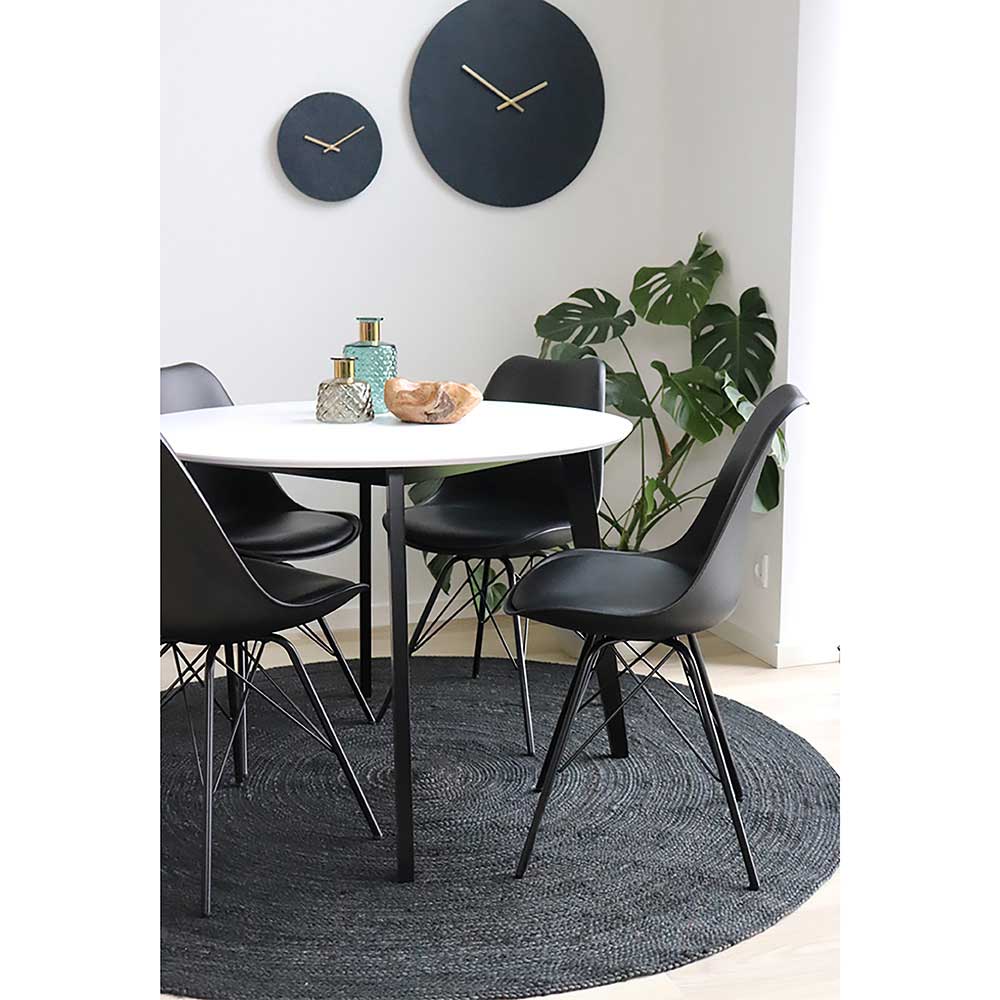 Schalenstühle Kali in Schwarz im Skandi Design (2er Set)