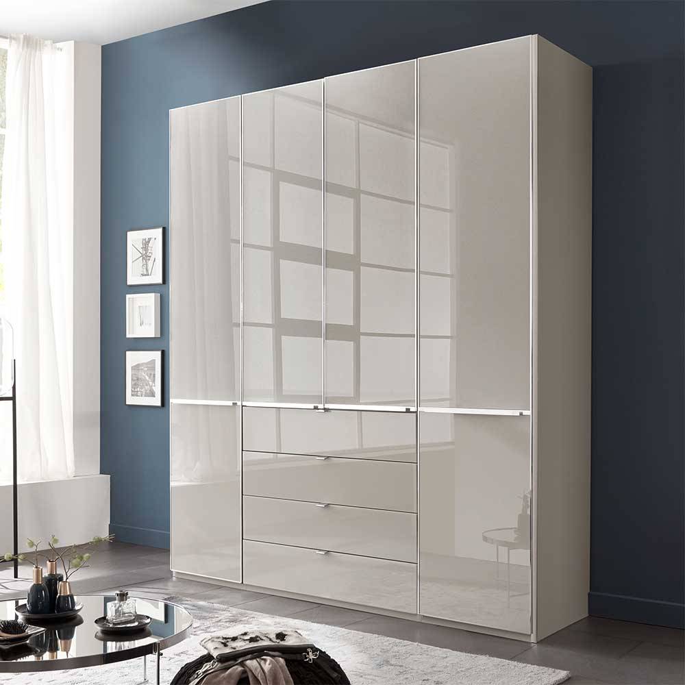 Kleiderschrank modern Voscona in Hellgrau 216 cm hoch