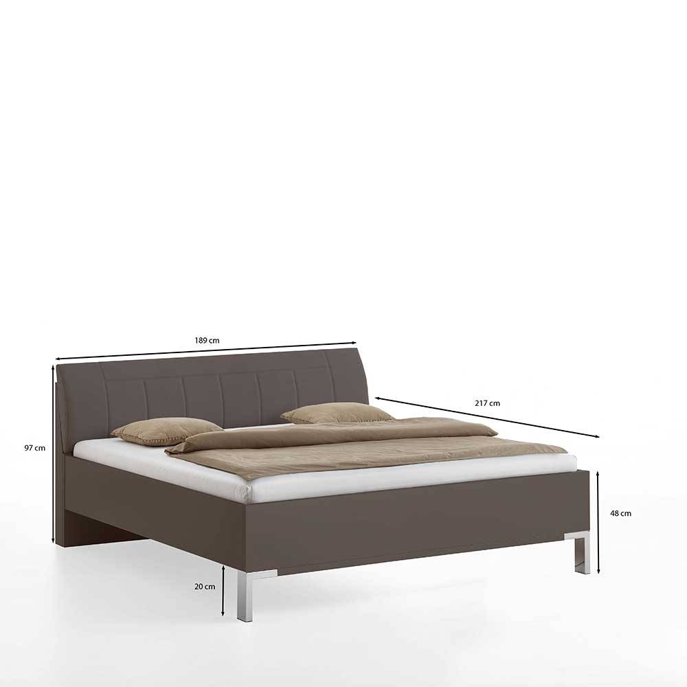 Doppelbett Boplaroma in Braun in modernem Design