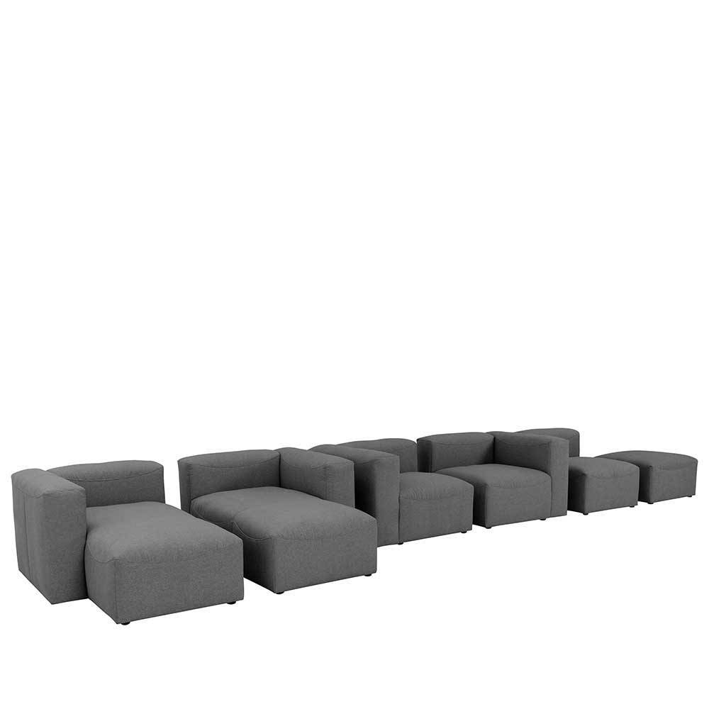 Couch Modul Recamiere Felictia in Anthrazit 160 cm tief