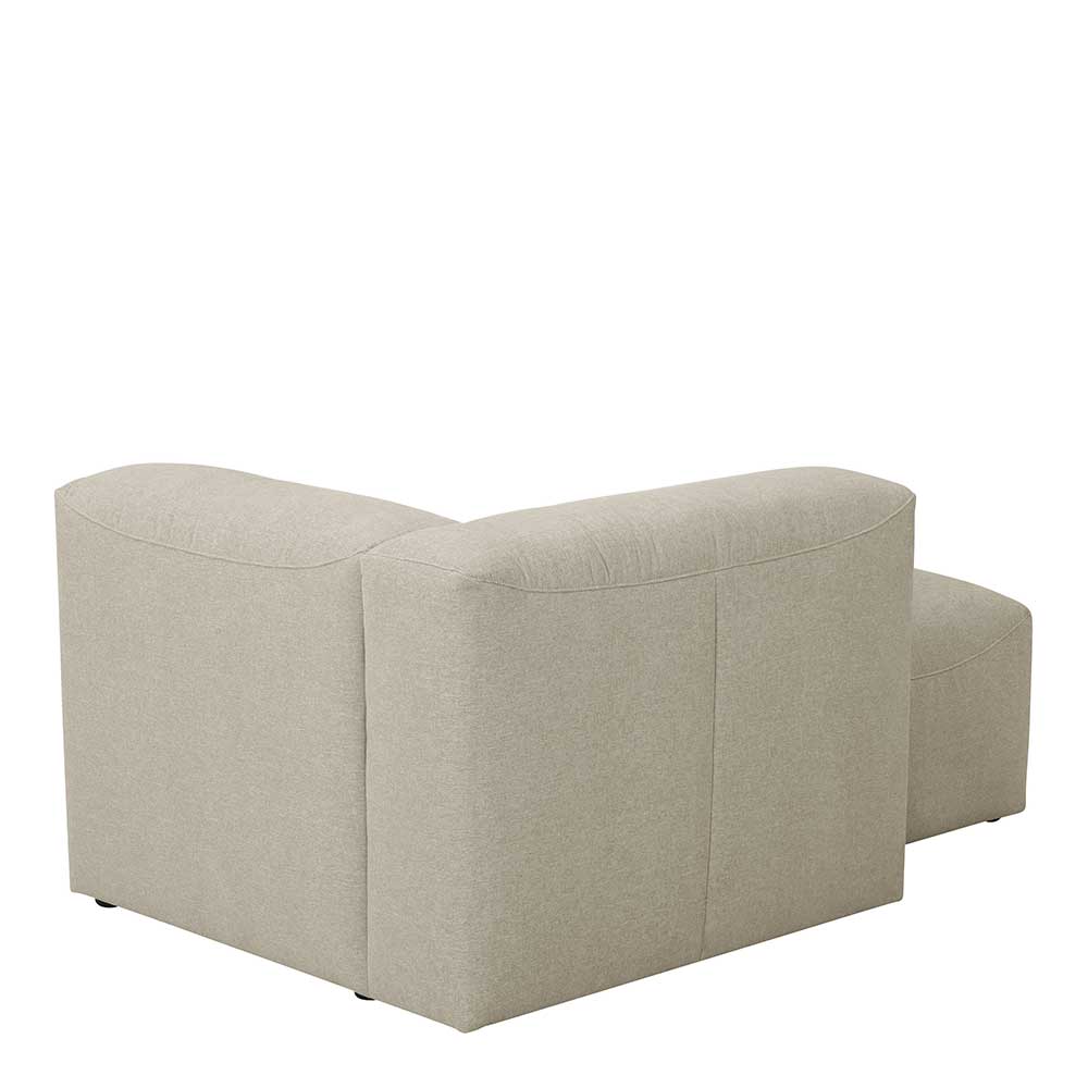 Modulsofa Recamiere Pescara in Cremefarben 160 cm tief