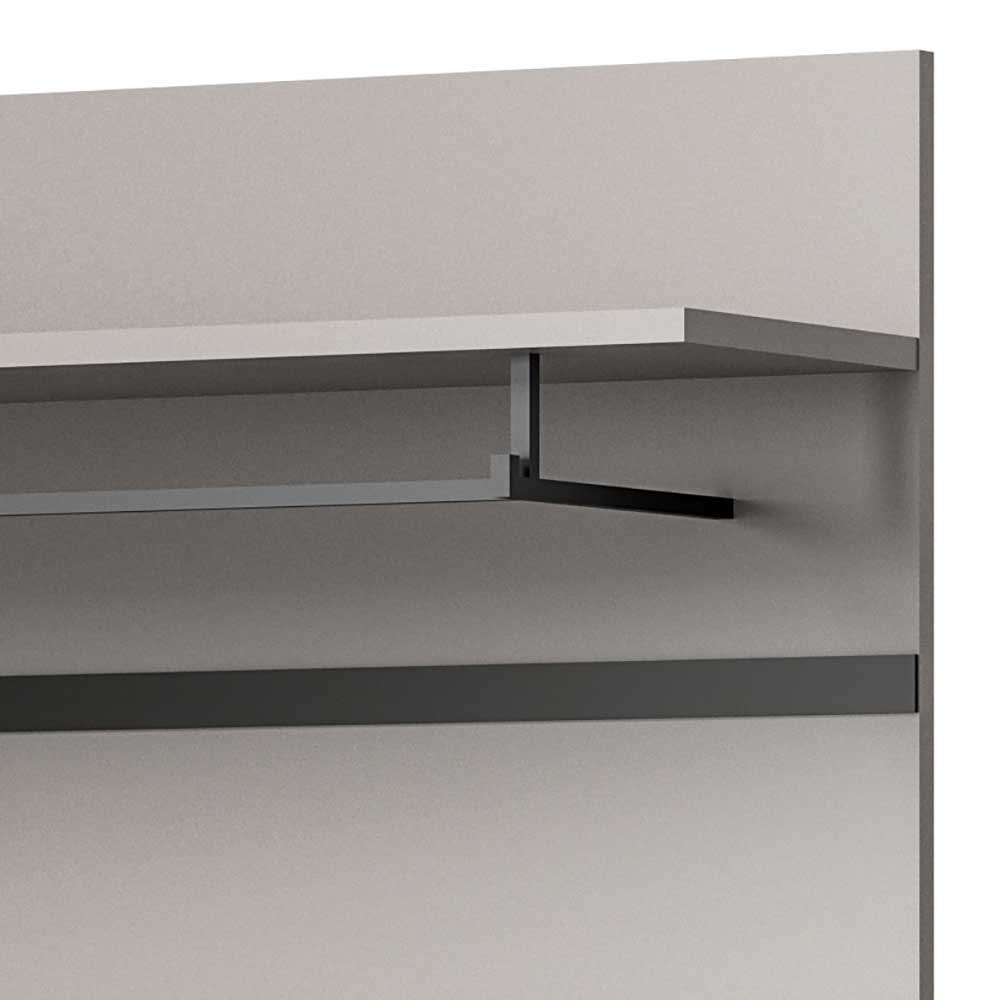 Hängegarderobe Ristina in modernem Design - Grau und Schwarz