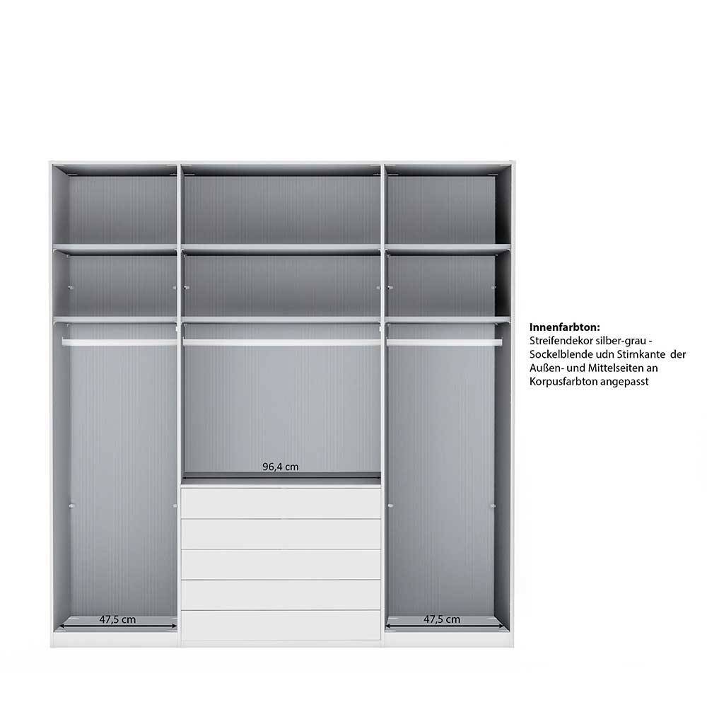 Brauner Schlafzimmerschrank Boplaroma Front glasbeschichtet in modernem Design