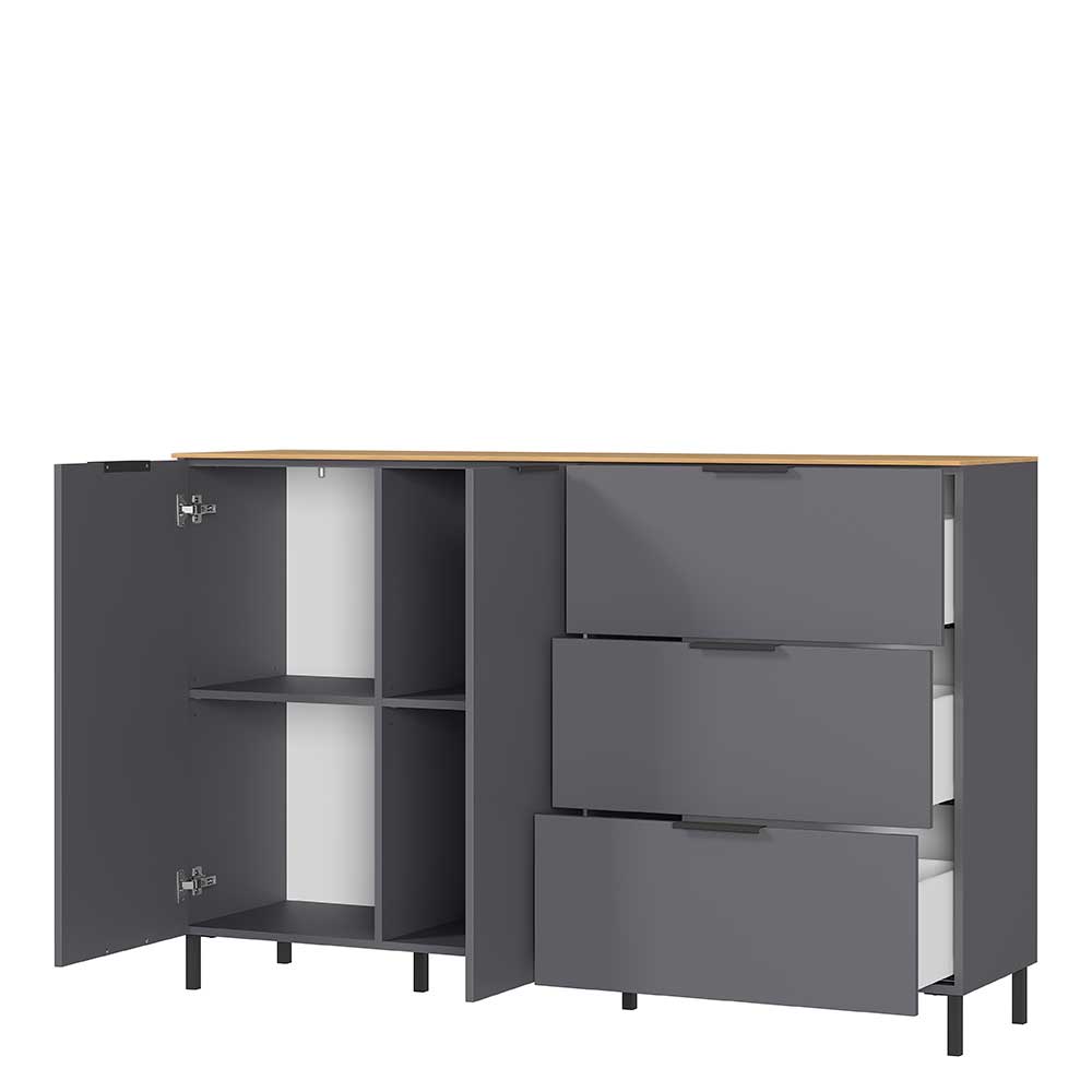 Esszimmersideboard Riab mit Soft Close in Dunkelgrau