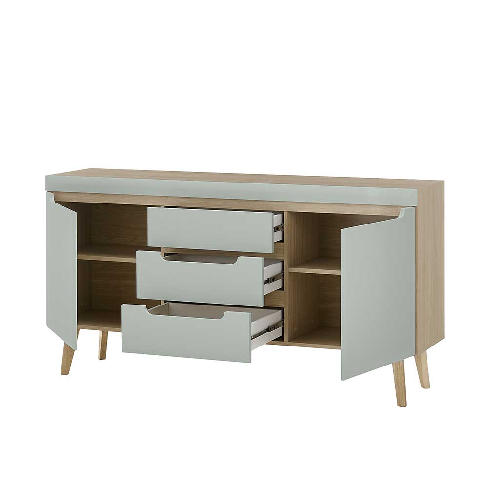 Sideboard Casmas im Skandi Design mit drei Schubladen