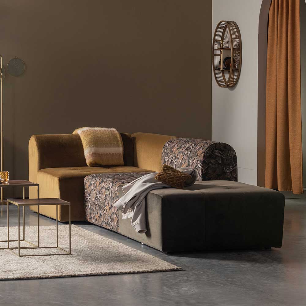 Modulares Sofa Phila in Design Samt Bezug Pharao24 | modernem mit