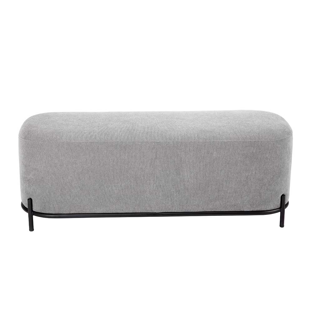 Sitzpouf Luzern in Grau Webstoff modern