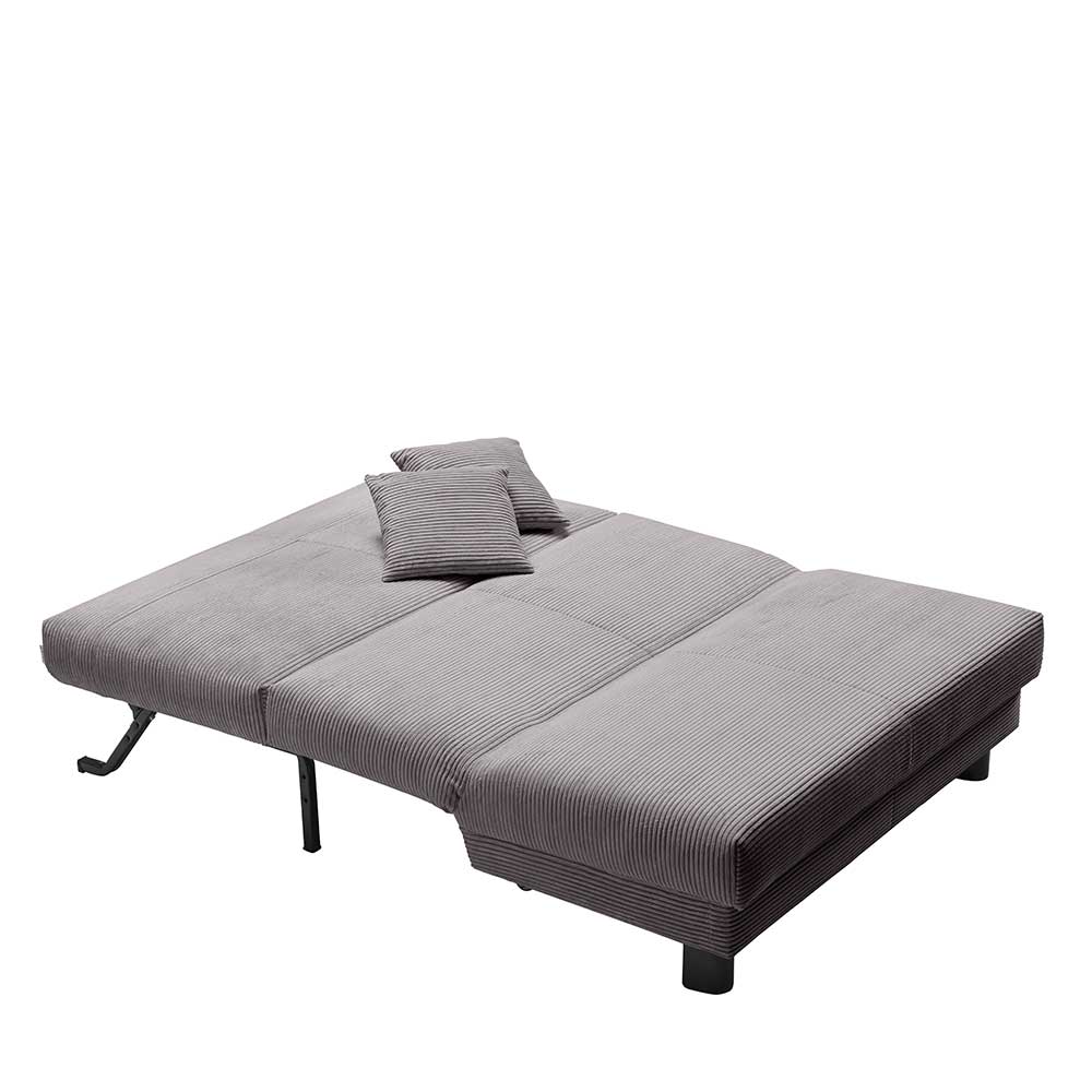 Ausklappbares Sofa Viodora mit Schlaffunktion aus Cord