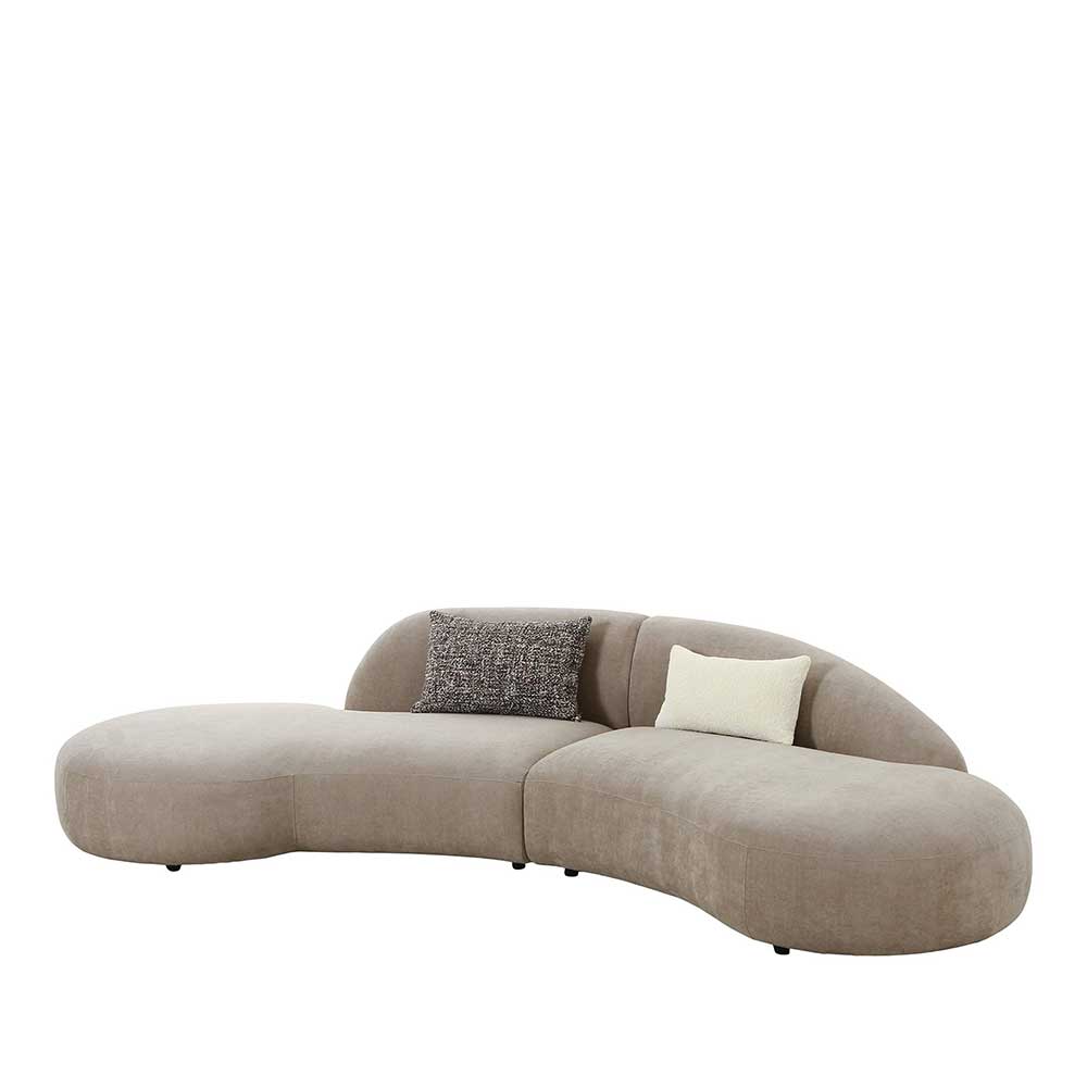 Sofa Blondago aus Chenillegewebe in modernem Design