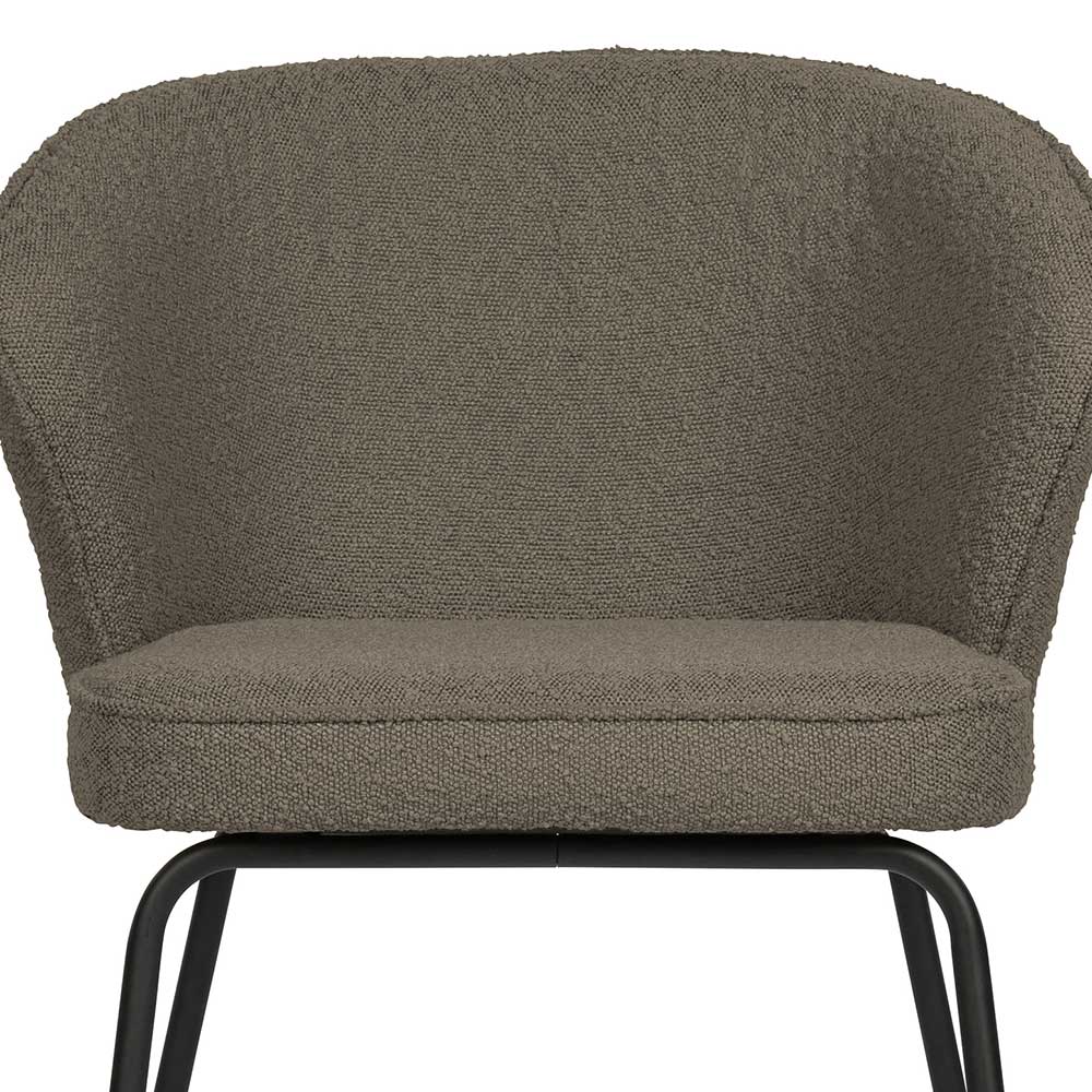 Polsterstühle Woba in Hellbraun Boucle Stoff modern (2er Set)