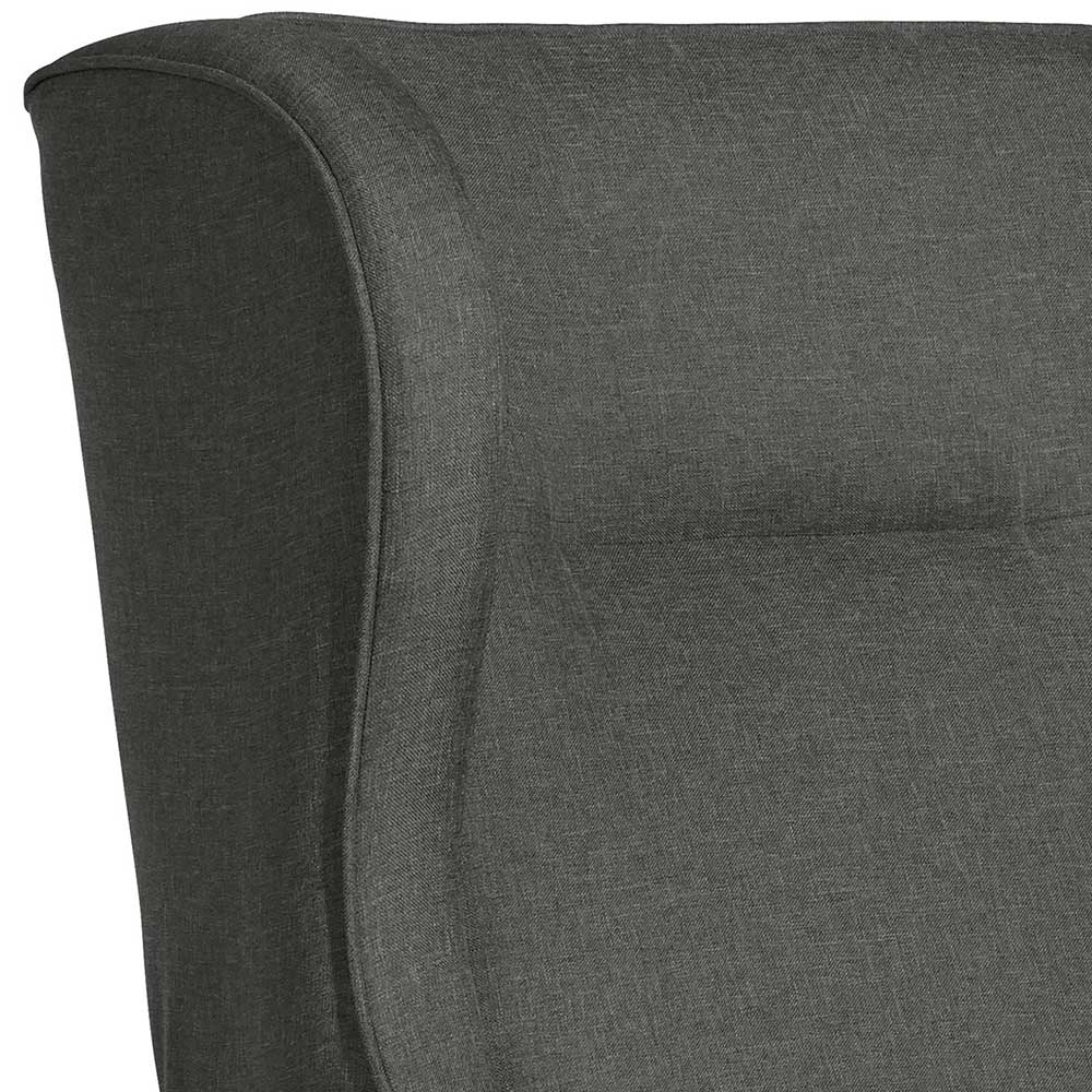 Sessel optional mit Hocker Ortava in Anthrazit 44 cm Sitzhöhe