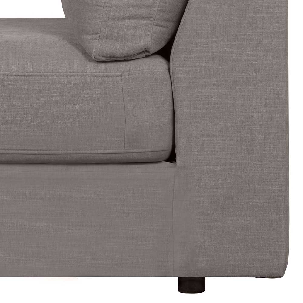 Einsitzer Couch Fredoco in Grau Modulsofa Element