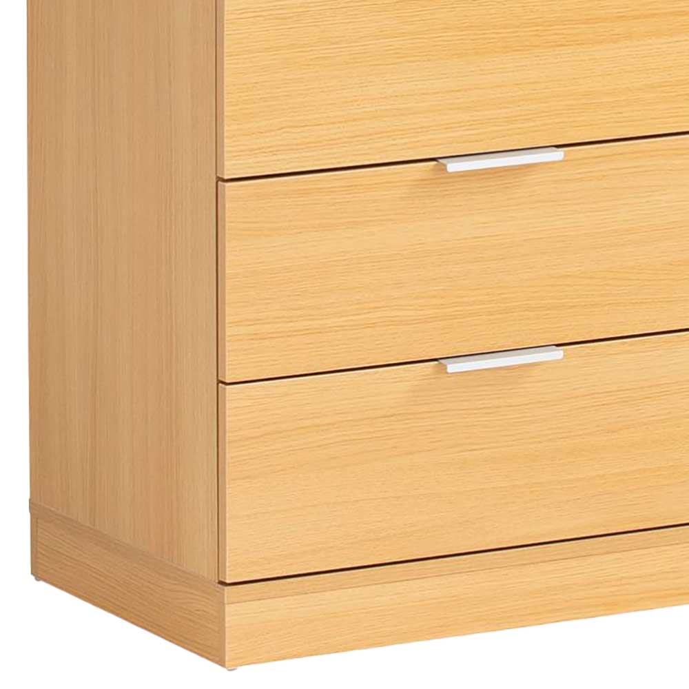 Dielen Garderobe Taly in Eichefarben 136 cm hoch - 145 cm breit