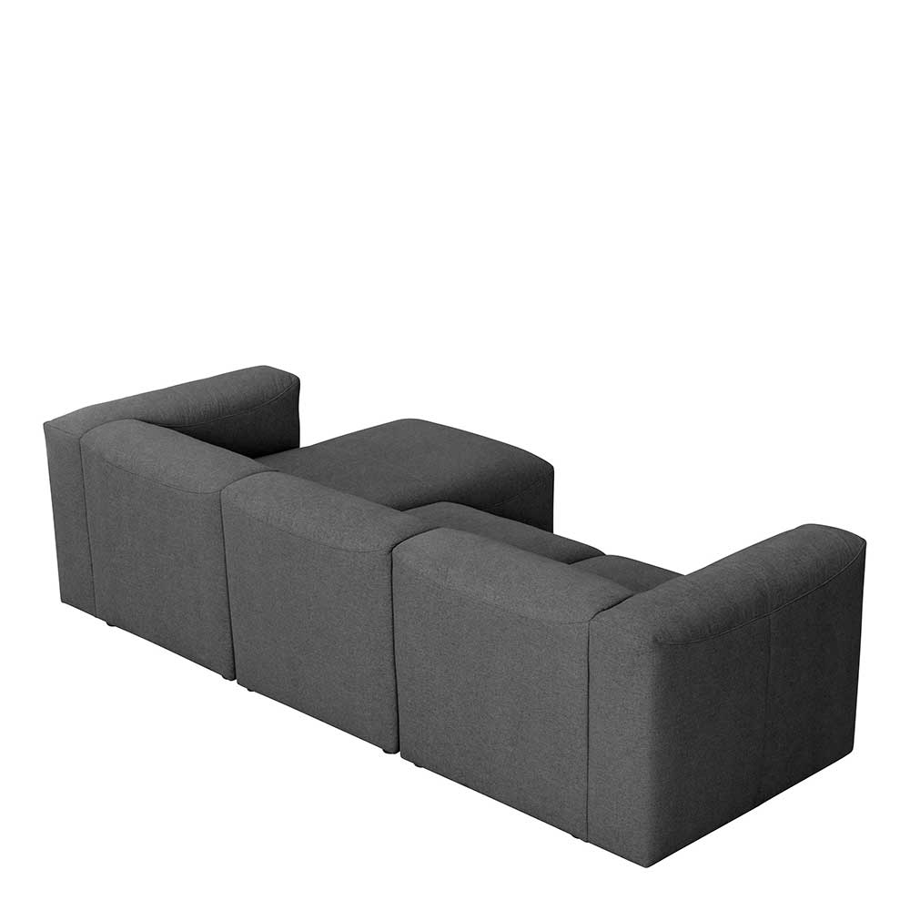 Modulsofa Felictia in Anthrazit Made in Germany (dreiteilig)