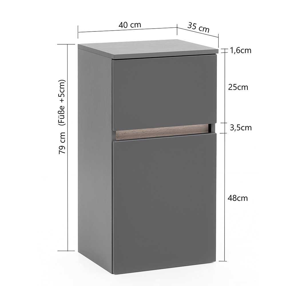 Badmöbel-Set Pegruan im Landhausstil mit zwei Waschbecken (dreiteilig)