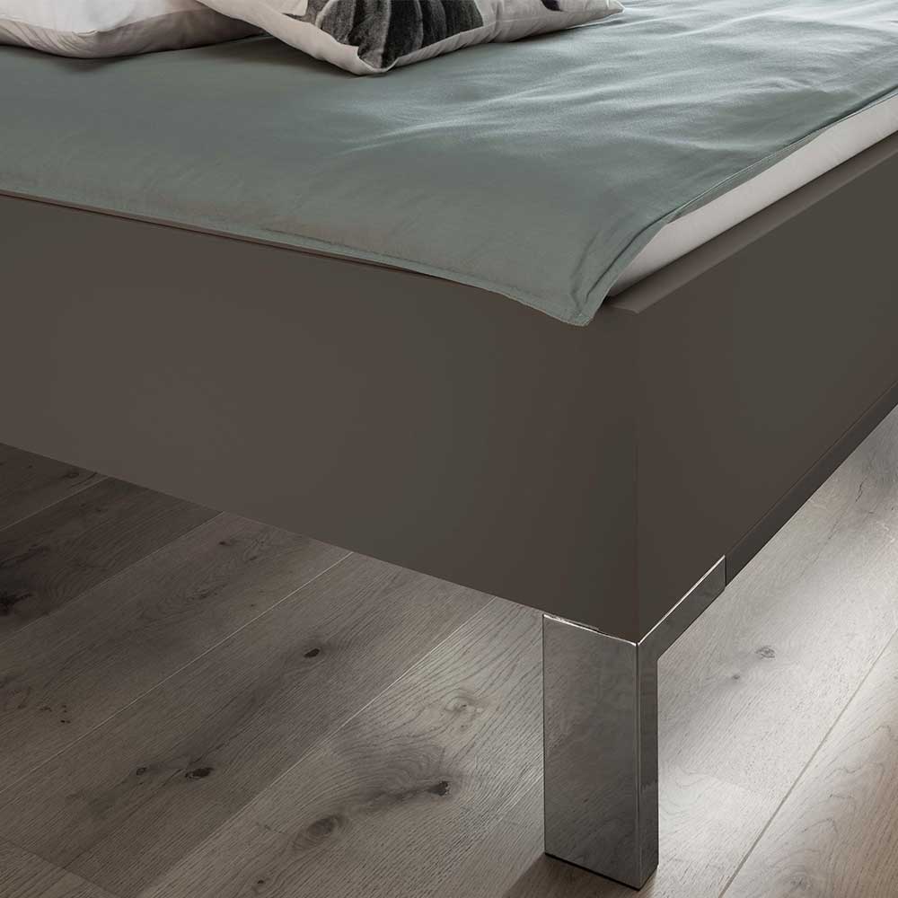 Doppelbett Boplaroma in Braun in modernem Design