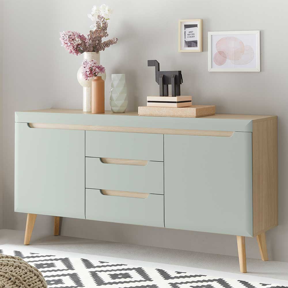 Sideboard Casmas im Skandi Design mit drei Schubladen