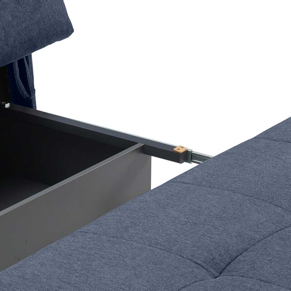 Bettsofa Litai mit Schlaffunktion in Blau