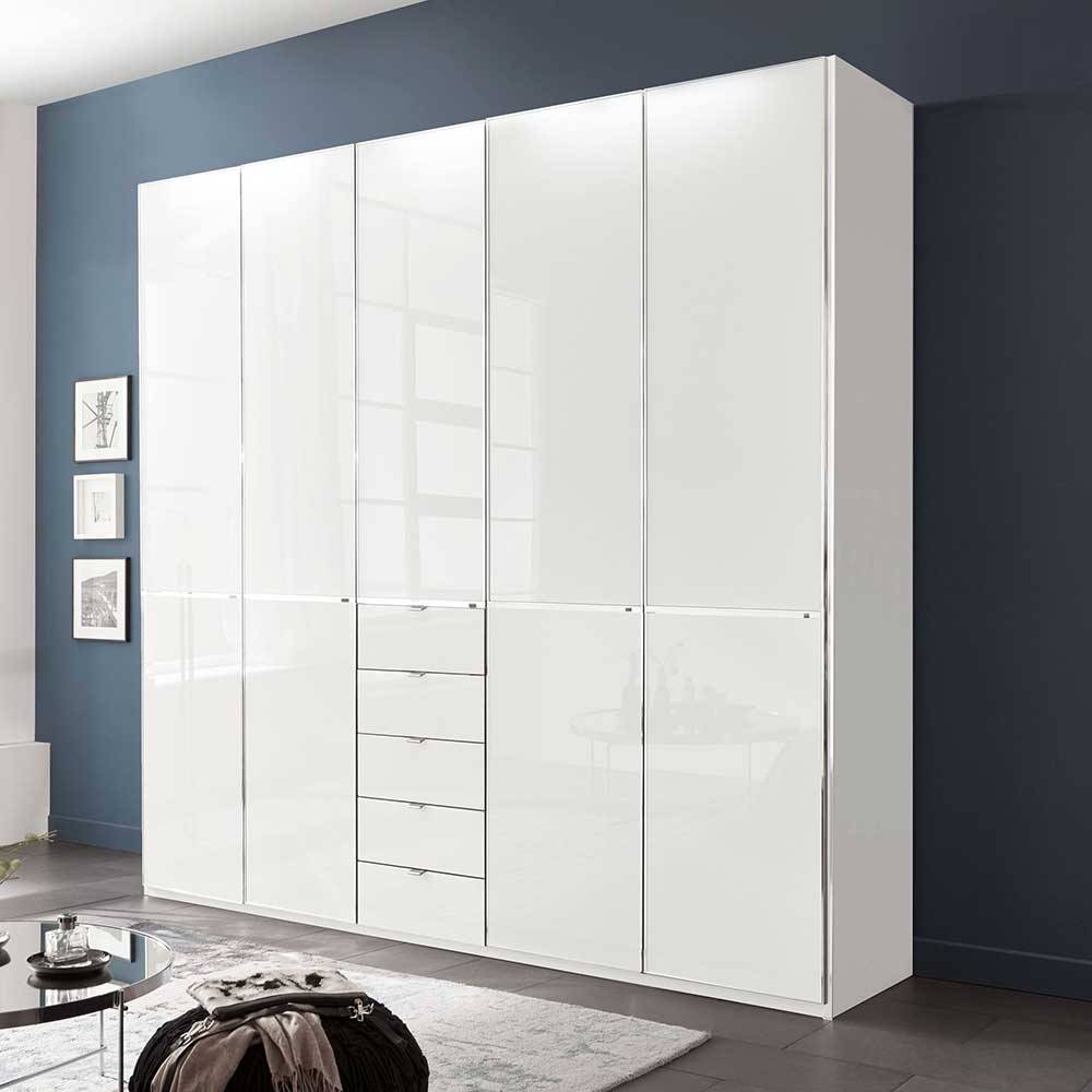 Weißer Schrank Bean 247 cm breit in modernem Design